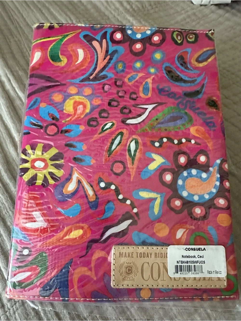 Consuela (Ceci) Bright Pink Floral Notebook